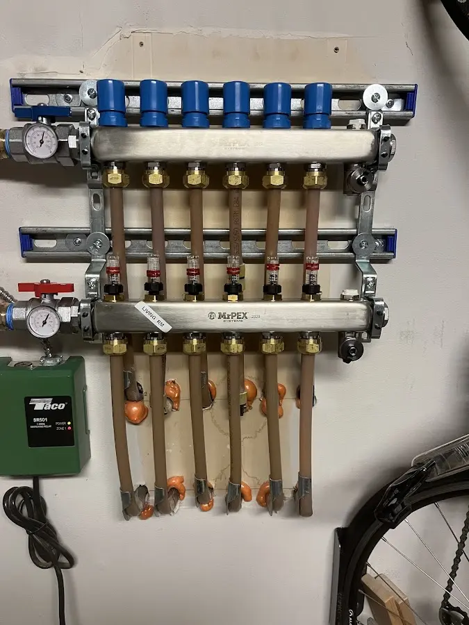 Plumber performing Leak Detection at a residential property in Firestone